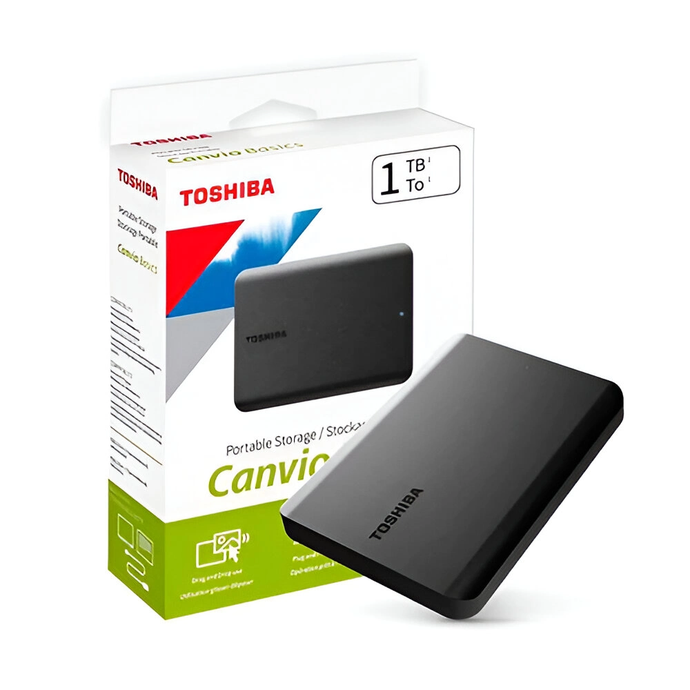 Toshiba USB External Hard Disk Canvio Basics 1TB view 2
